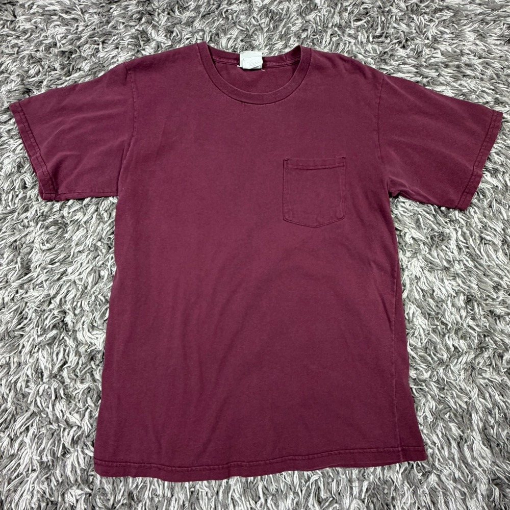 Lee Sport Mens Maroon Short Sleeve Pocket T-Shirt Size M EL18XX 2009 Vintage